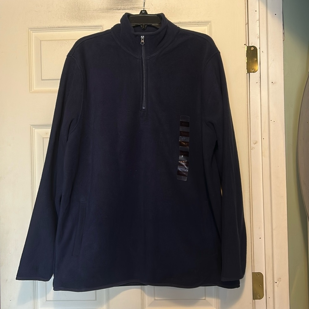 Berkley Jensen Fleece 1/4 Zip Pullover Size XL Blue